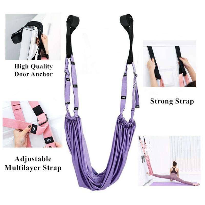 Adjustable Aerial Yoga Stretching Strap Hammock Swing Sports and Fitness Yoga Color : Green|Pink|Purple Adjustable Aerial Yoga Stretching Strap Hammock Swing Sports and Fitness Yoga Color : Green|Pink|Purple