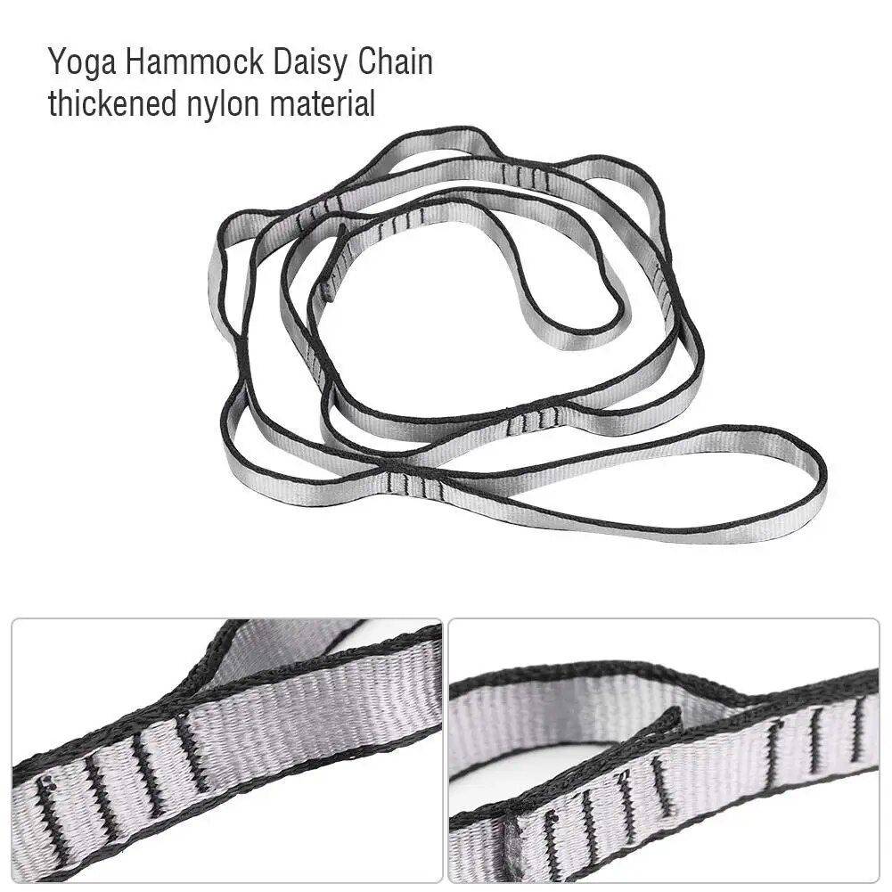 Adjustable Nylon Daisy Chain Strap – High-Strength Yoga Hammock & Swing Support Belt Sports and Fitness Yoga Adjustable Nylon Daisy Chain Strap - High-Strength Yoga Hammock & Swing Support Belt Sports and Fitness Yoga