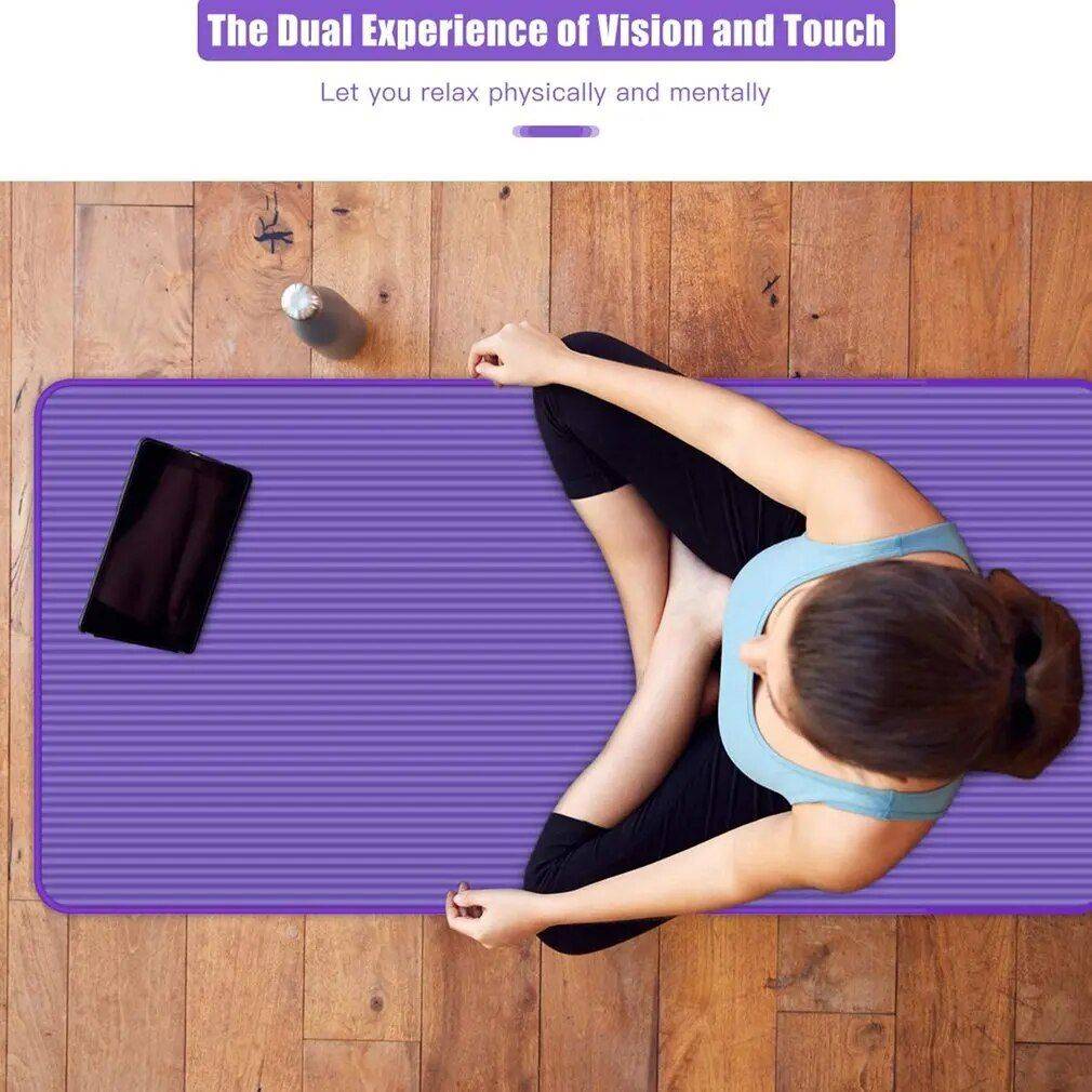 Extra Thick 10mm Anti-Slip Yoga Mat – Ideal for Home Fitness, Pilates & Gym Workouts Sports and Fitness Yoga Extra Thick 10mm Anti-Slip Yoga Mat – Ideal for Home Fitness, Pilates & Gym Workouts Sports and Fitness Yoga