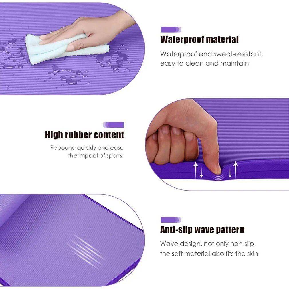 Extra Thick 10mm Anti-Slip Yoga Mat – Ideal for Home Fitness, Pilates & Gym Workouts Sports and Fitness Yoga Extra Thick 10mm Anti-Slip Yoga Mat – Ideal for Home Fitness, Pilates & Gym Workouts Sports and Fitness Yoga