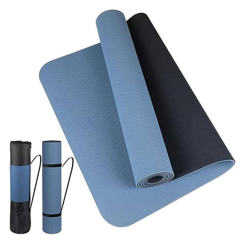 Premium Two-Tone TPE Yoga Mat: Non-Slip, Eco-Friendly, Extra Thick for Home Fitness Sports and Fitness Yoga Color : Champagne Purple|Gold powder gray|Gray black|Orange Gray|Pink Grey|Green Black|Blue dark blue Premium Two-Tone TPE Yoga Mat: Non-Slip, Eco-Friendly, Extra Thick for Home Fitness Sports and Fitness Yoga Color : Champagne Purple|Gold powder gray|Gray black|Orange Gray|Pink Grey|Green Black|Blue dark blue